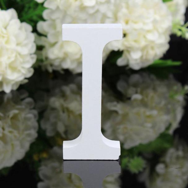 White Wooden Letters, 3.15 in, Stand or Mount, view 15