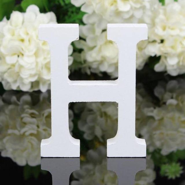 White Wooden Letters, 3.15 in, Stand or Mount, view 8