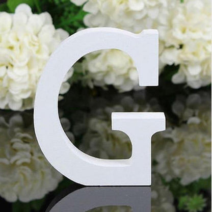 White Wooden Letters, 3.15 in, Stand or Mount, view 12