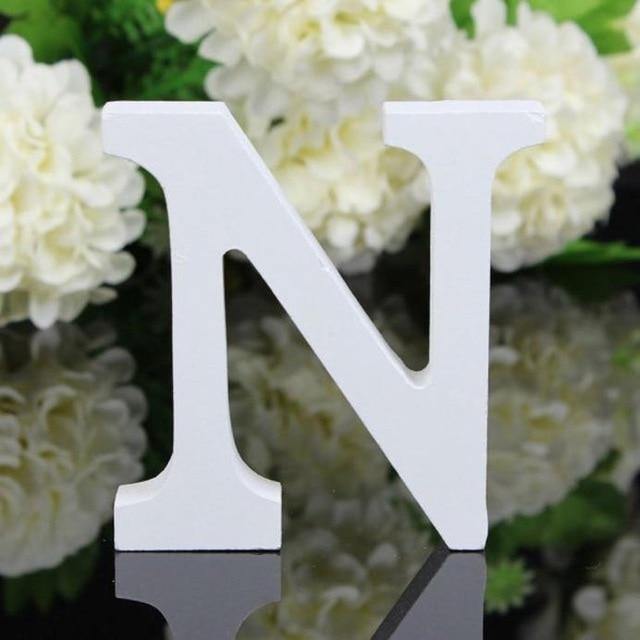 White Wooden Letters, 3.15 in, Stand or Mount, view 16