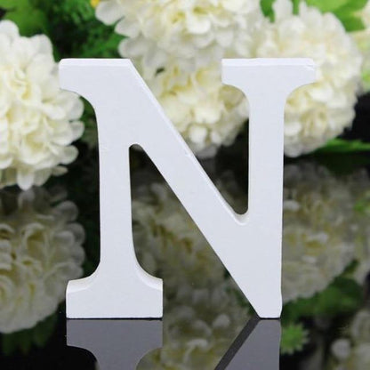 White Wooden Letters, 3.15 in, Stand or Mount, view 16