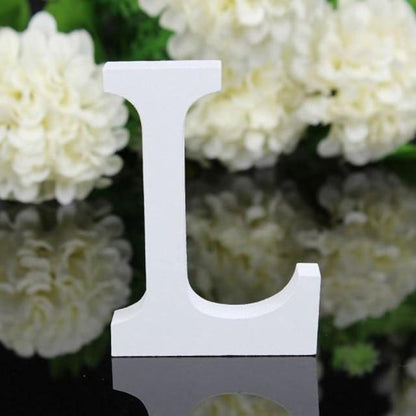 White Wooden Letters, 3.15 in, Stand or Mount, view 22