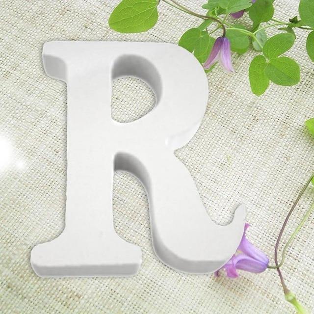 White Wooden Letters, 3.15 in, Stand or Mount, view 31