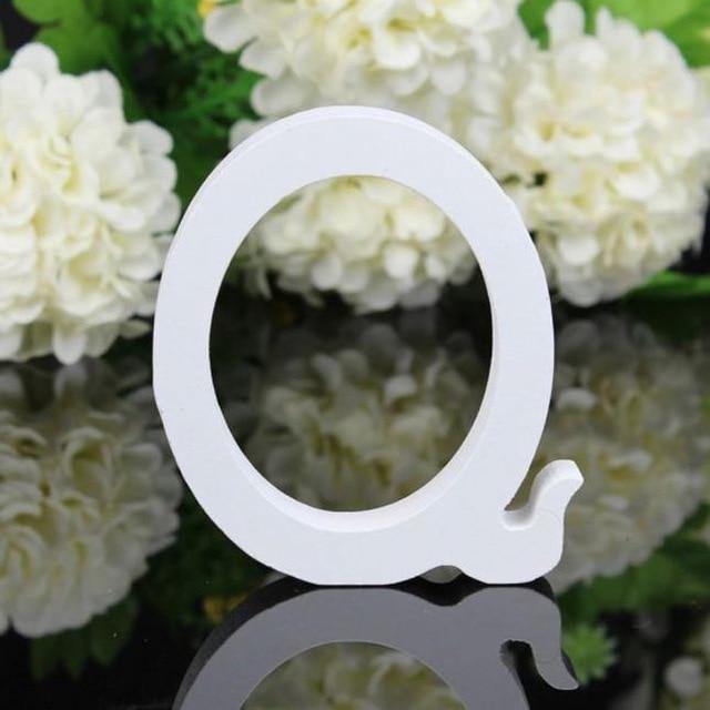 White Wooden Letters, 3.15 in, Stand or Mount, view 20