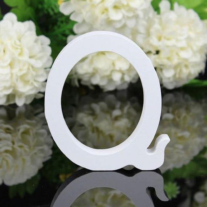 White Wooden Letters, 3.15 in, Stand or Mount, view 20