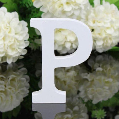 White Wooden Letters, 3.15 in, Stand or Mount, view 18