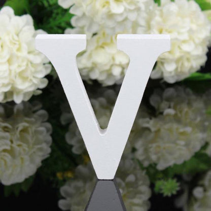 White Wooden Letters, 3.15 in, Stand or Mount, view 29