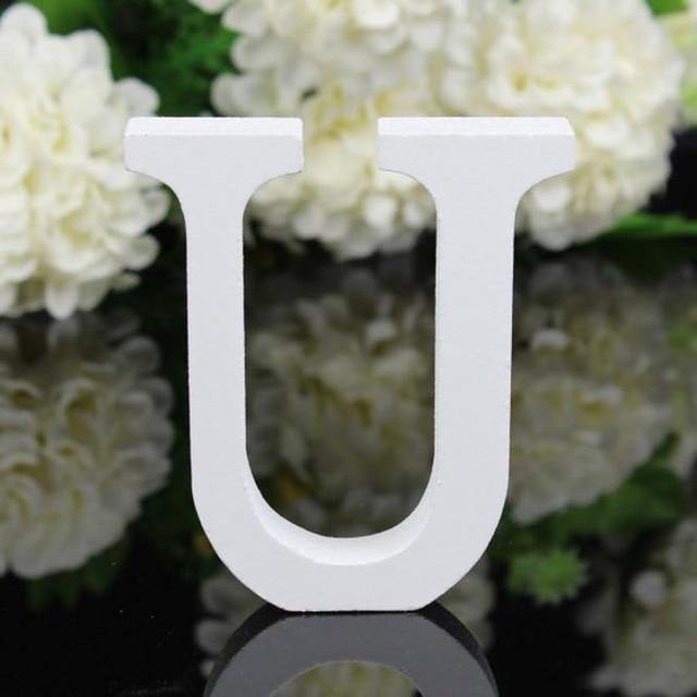 White Wooden Letters, 3.15 in, Stand or Mount, view 19