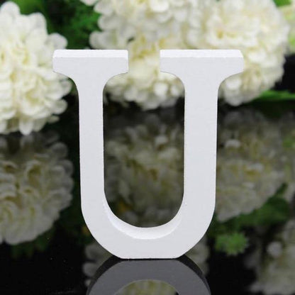 White Wooden Letters, 3.15 in, Stand or Mount, view 19