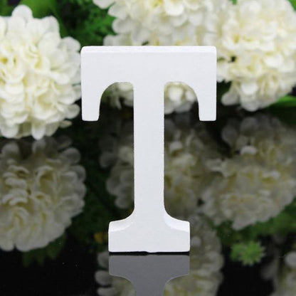 White Wooden Letters, 3.15 in, Stand or Mount, view 17
