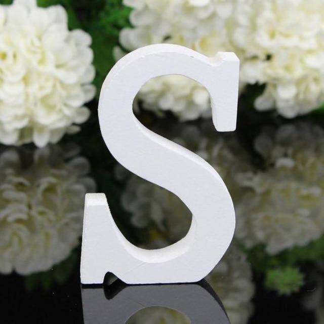 White Wooden Letters, 3.15 in, Stand or Mount, view 27