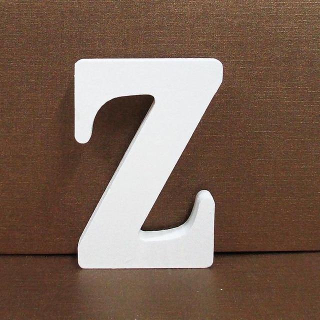 White Wooden Letters, 3.15 in, Stand or Mount, view 24