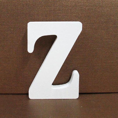 White Wooden Letters, 3.15 in, Stand or Mount, view 24