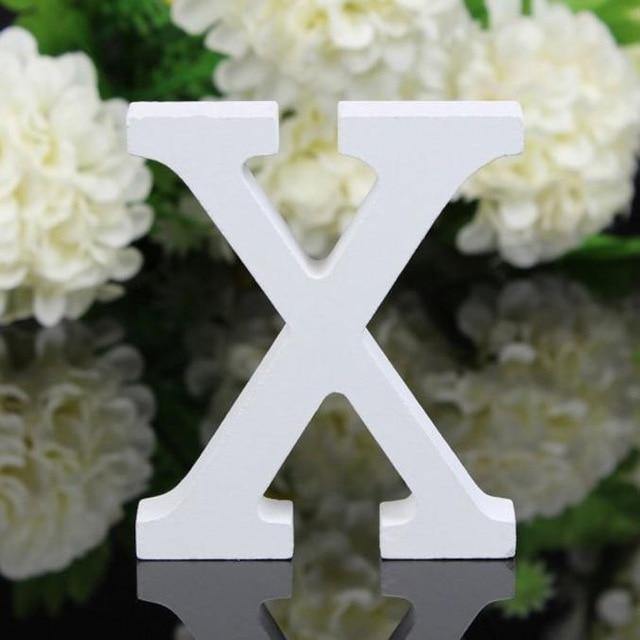 White Wooden Letters, 3.15 in, Stand or Mount, view 23