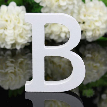 White Wooden Letters, 3.15 in, Stand or Mount, view 4