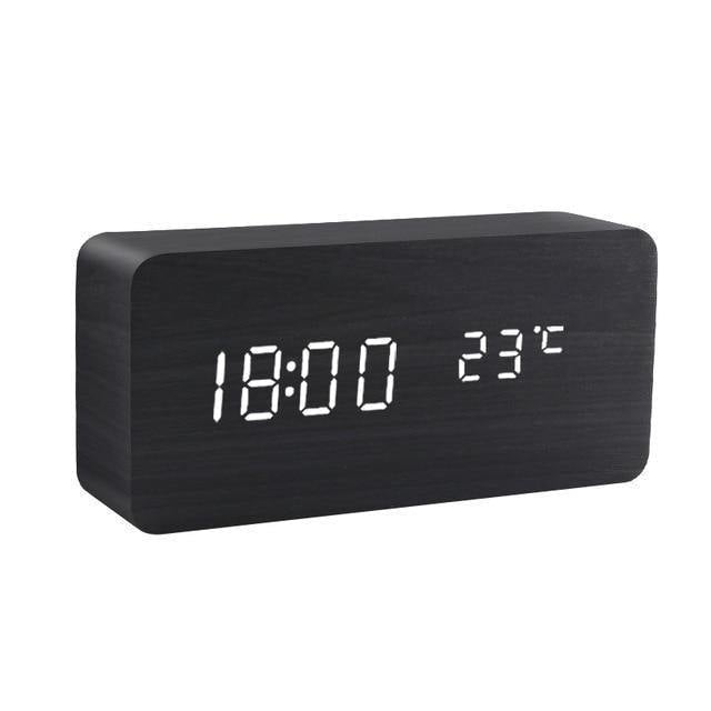 Wood Effect LED Alarm Clock, Cube or Rectangle, view 17