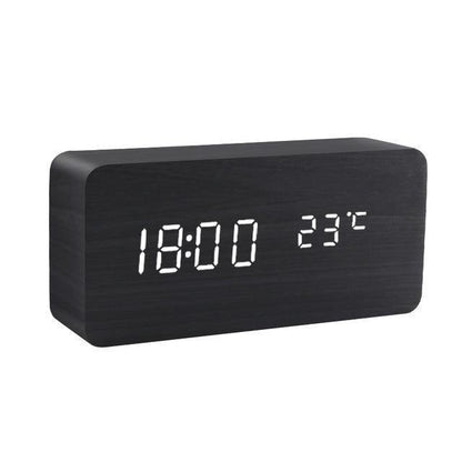 Wood Effect LED Alarm Clock, Cube or Rectangle, view 17