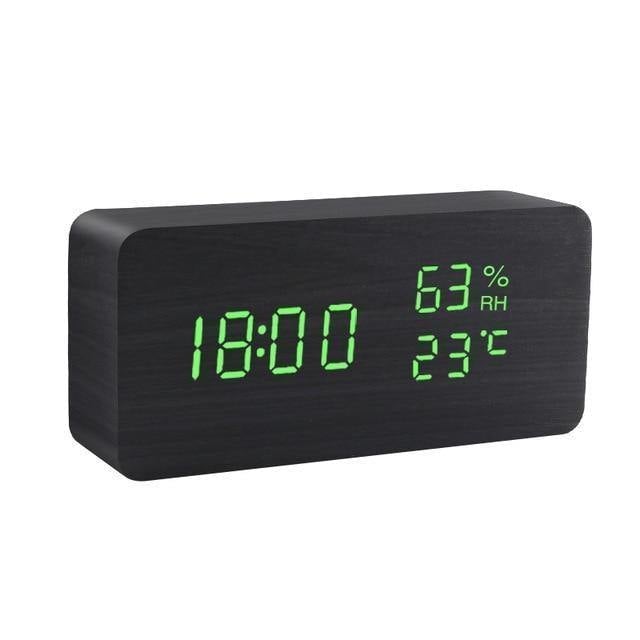 Wood Effect LED Alarm Clock, Cube or Rectangle, view 18