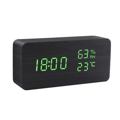 Wood Effect LED Alarm Clock, Cube or Rectangle, view 18