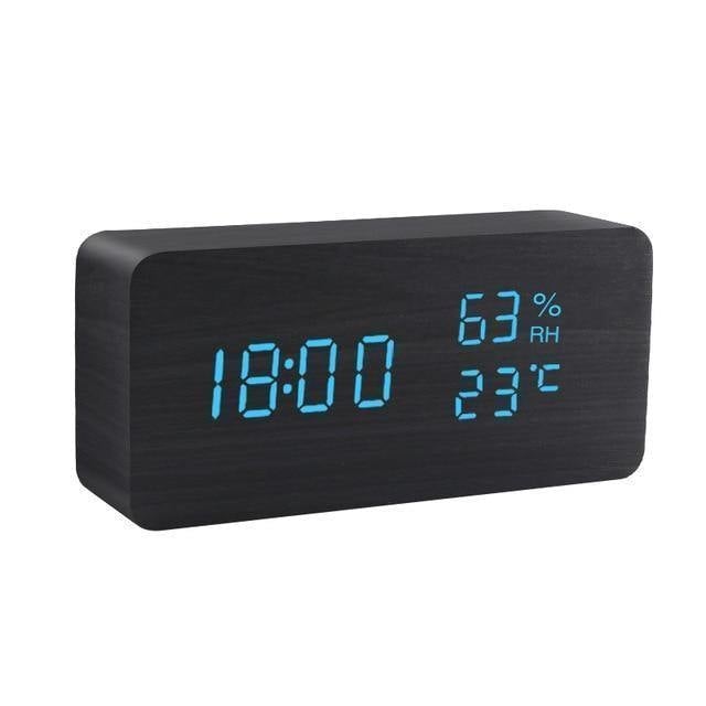 Wood Effect LED Alarm Clock, Cube or Rectangle, view 21