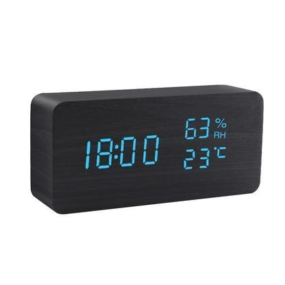 Wood Effect LED Alarm Clock, Cube or Rectangle, view 21