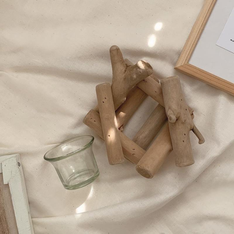 Reclaimed Wood Tealight Candle Holder with Glass Cup, view 6