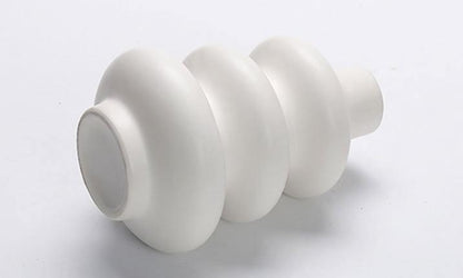 Abstract White Ceramic Vase for Flowers, 9 in Tall, view 5
