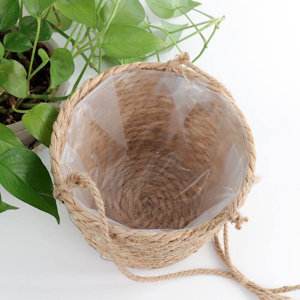 Jute Rope Hanging Planter Basket, 7.9 in, view 8