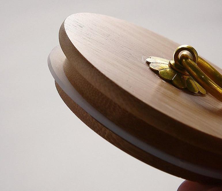 Ripple Glass Storage Jar with Bamboo Lid, view 10
