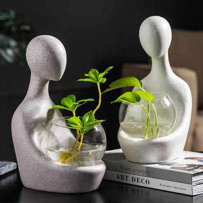 Lighted Propagation Vase with Glass Bowl, 8 in