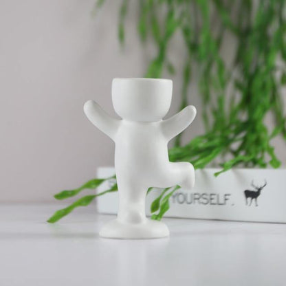 Little Person Ceramic Succulent Planter, Six Poses, view 23