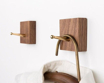 Solid Wood Wall Hook with Brass Peg, view 6