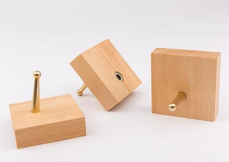 Solid Wood Wall Hook with Brass Peg, view 9