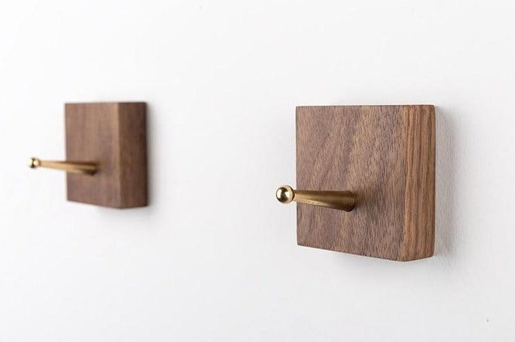 Solid Wood Wall Hook with Brass Peg, view 12
