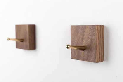 Solid Wood Wall Hook with Brass Peg, view 12