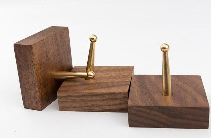 Solid Wood Wall Hook with Brass Peg, view 8