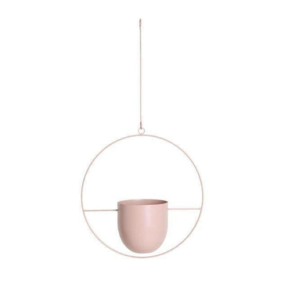 Metal Halo Hanging Planter, Round or Oblong, view 10