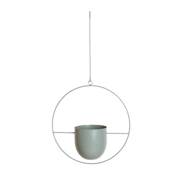 Metal Halo Hanging Planter, Round or Oblong, view 12