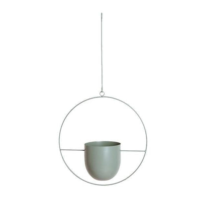 Metal Halo Hanging Planter, Round or Oblong, view 12