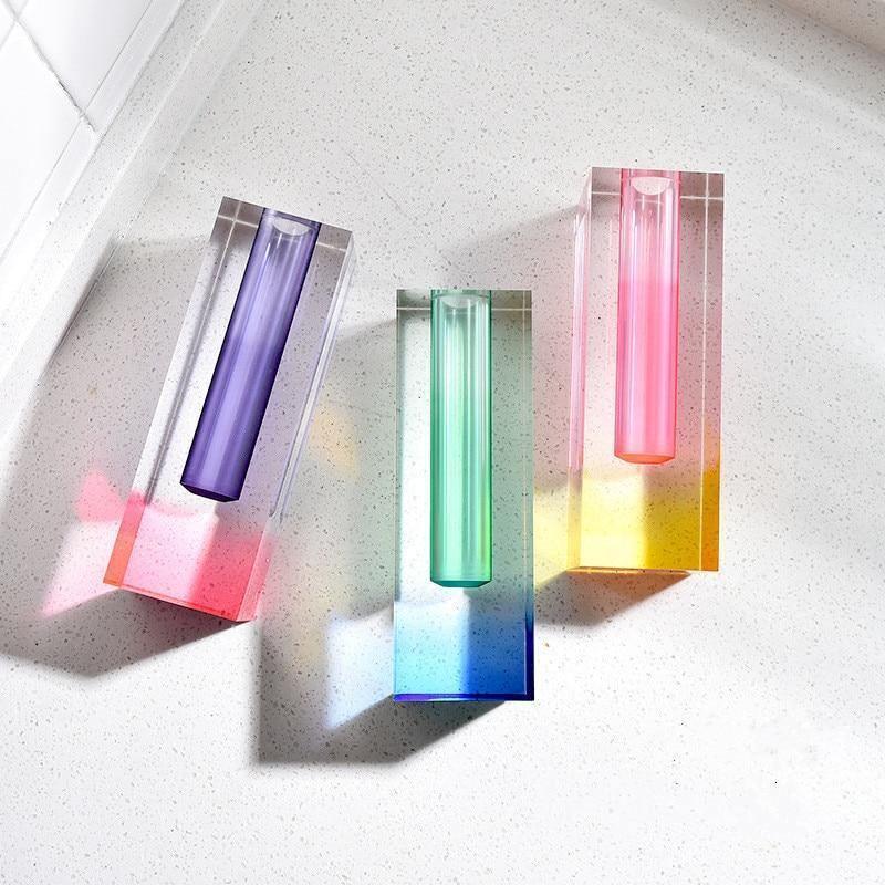 Slim Rectangular Acrylic Bud Vase, 7 in Tall, view 7