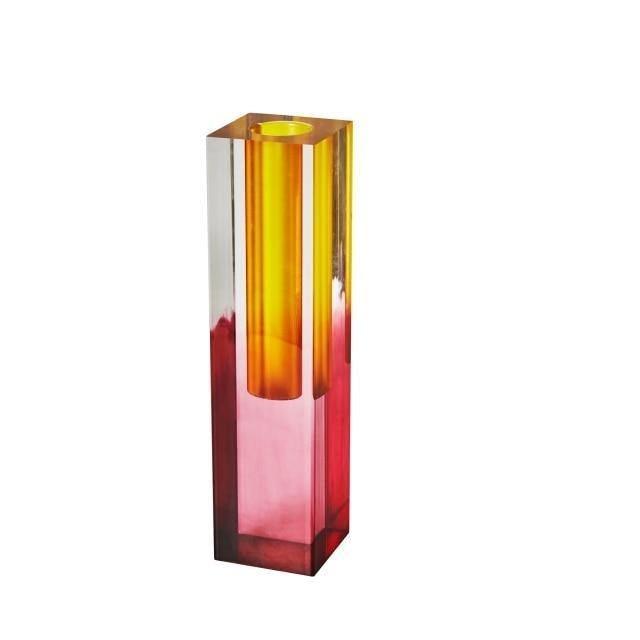 Slim Rectangular Acrylic Bud Vase, 7 in Tall, view 8