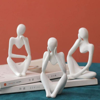 Abstract Thinker Resin Figurine, 5.1 in Tall, view 11