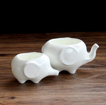 Ceramic Elephant Planter for Succulents and Cacti, view 4
