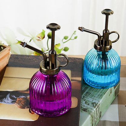 Ribbed Glass Plant Mister with Retro Pump, view 3