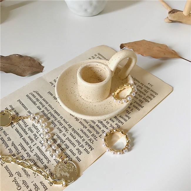 Handmade Ceramic Taper Candle Holder with Handle, view 4