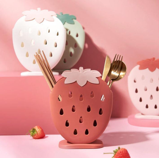 Strawberry Shaped Drying Rack for Utensils and Brushes