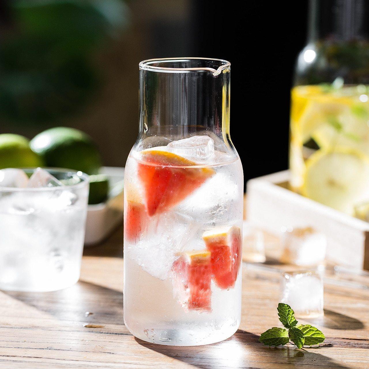 Glass Bedside Carafe Set with a Tumbler Lid, view 2