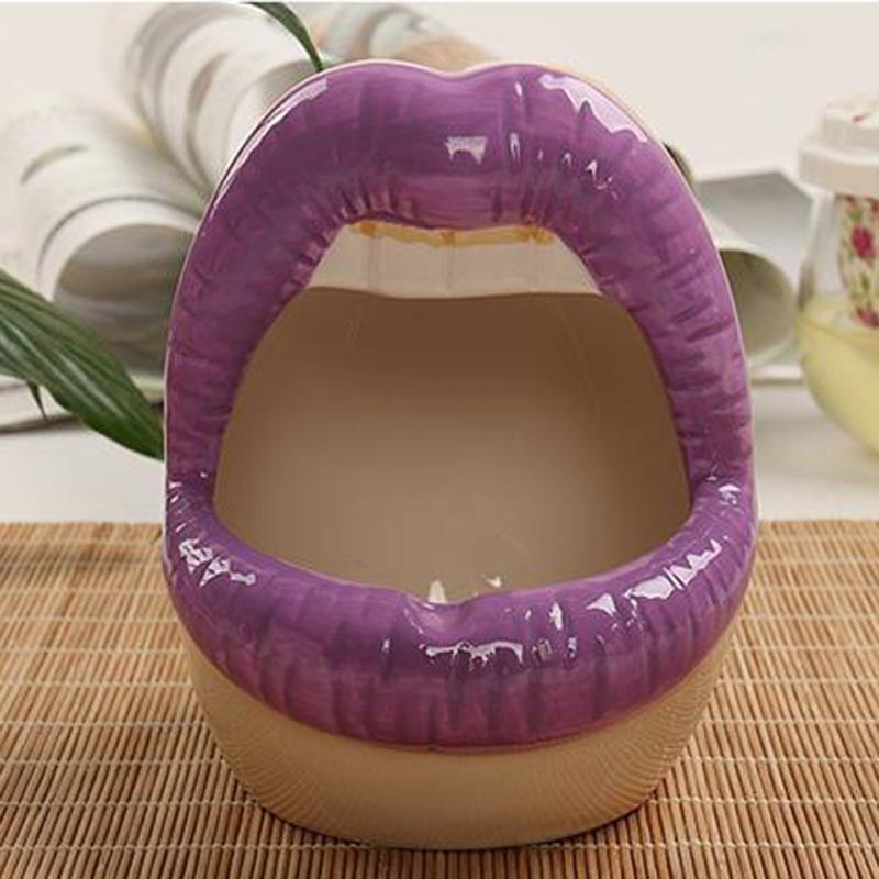 Lips Ceramic Planter for Small Succulents and Cacti, view 13