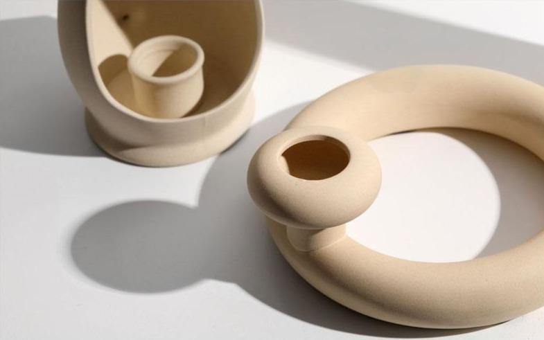Matte Beige Ceramic Vase, 12 Sculptural Styles, view 9