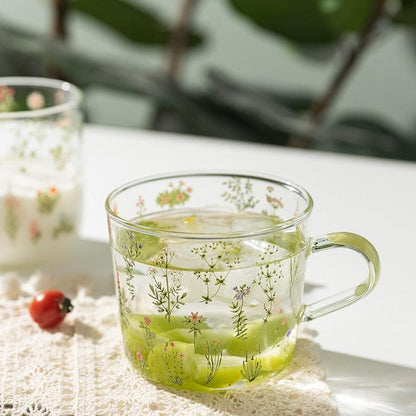 Floral Print Glass Mug and Tumbler, 17 oz Each, view 2